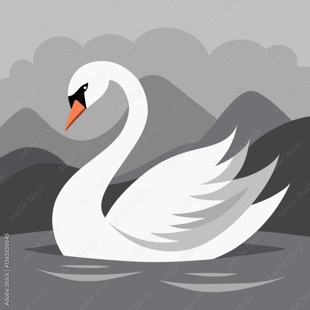 Fototapeta premium swan on the lake