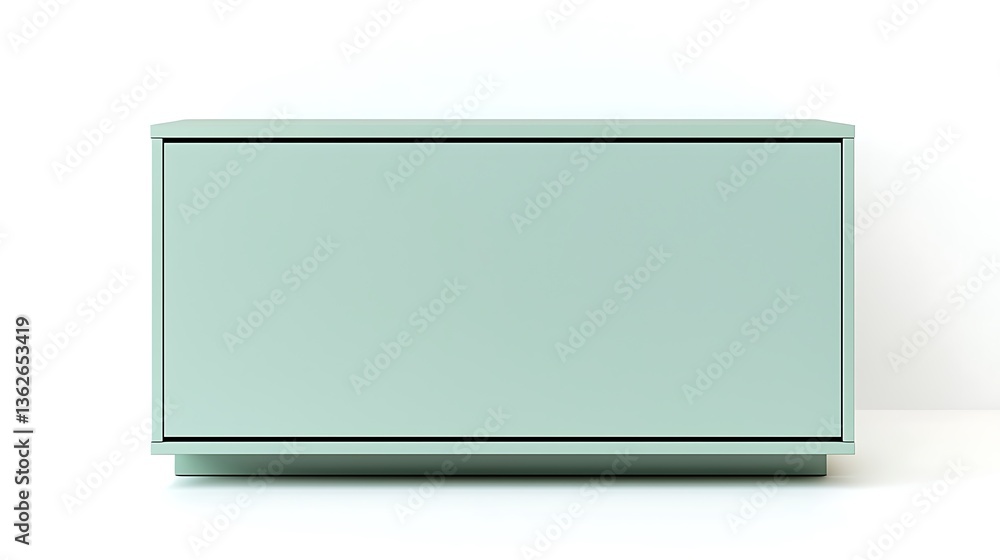 A green cabinet with a white background A green cabinet with a white background