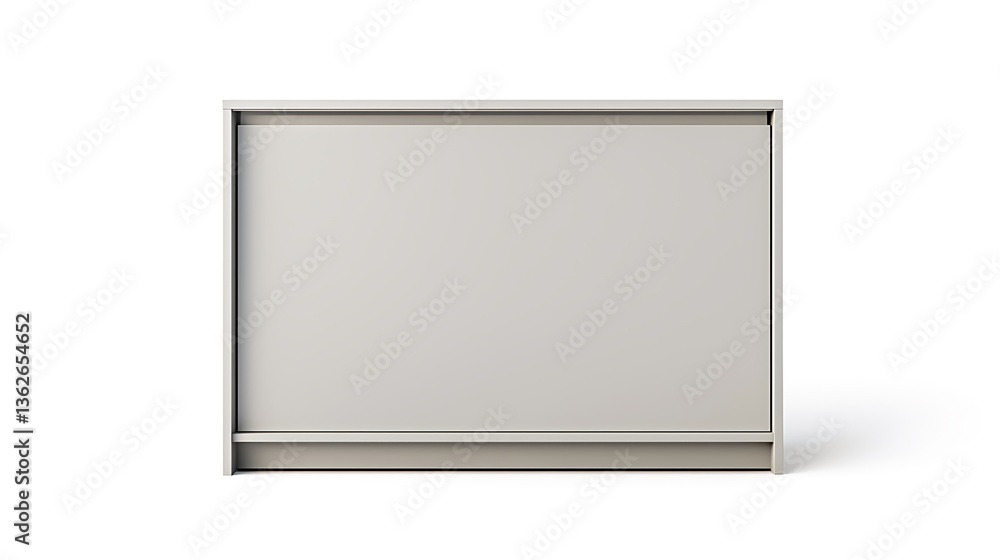 Obraz premium A white cabinet with a white door