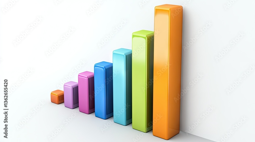 A realistic business bar chart on a whiteboard during a brainstorming session, showcasing financial progress. A realistic business bar chart on a whiteboard during a brainstorming session, showcasing financial progress.
