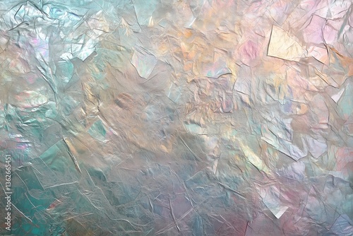 Vintage abstract pearlescent foil background with shimmering mother-of-pearl and rainbow colors.Pearlescent texture.