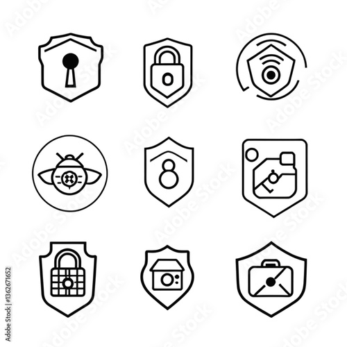 セキュリティとプライバシーアイコンセット｜Security and Privacy Icon Set
