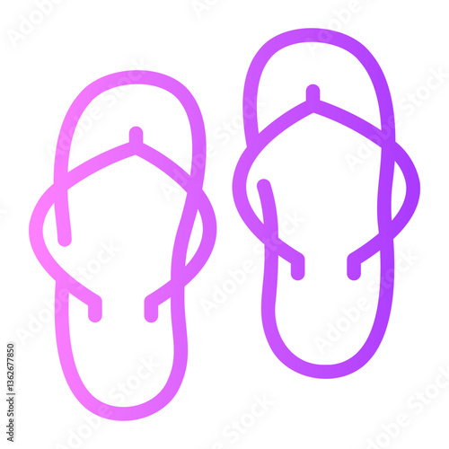 slippers gradient icon