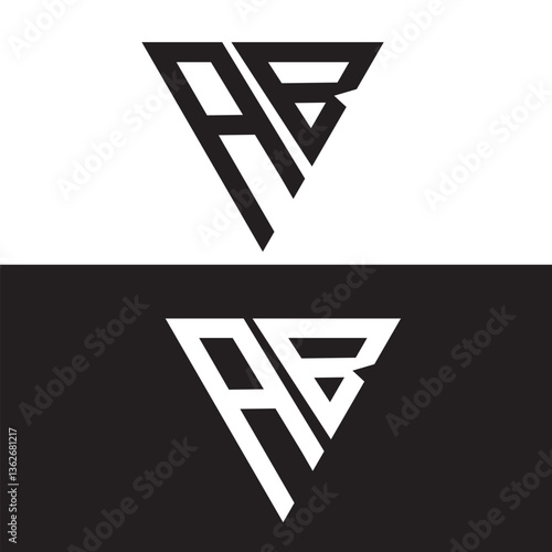    AB modern elegance and creative logo design .AB luxurious alphabet design . AB letter initial logo design.