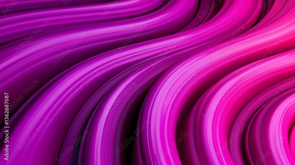 Fototapeta premium A vibrant display of flowing purple and pink waves, beautifully blending into each other. This abstract design adds a touch of elegance and creativity to any project.