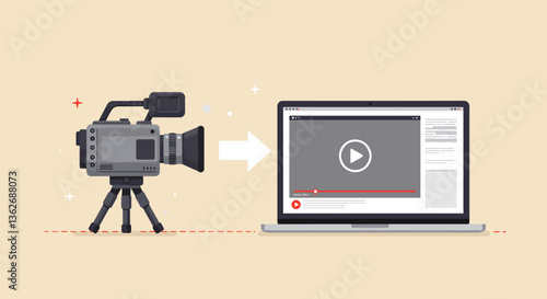 Video footage transfer from camcorder to laptop.