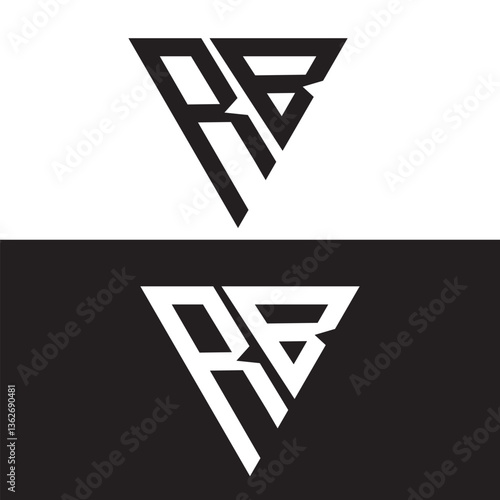 RB modern elegance and creative logo design .RB luxurious alphabet design . RB letter initial logo design.