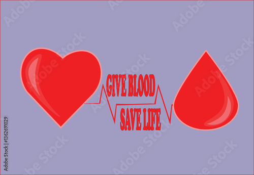Give blood save life poster vector illustration
