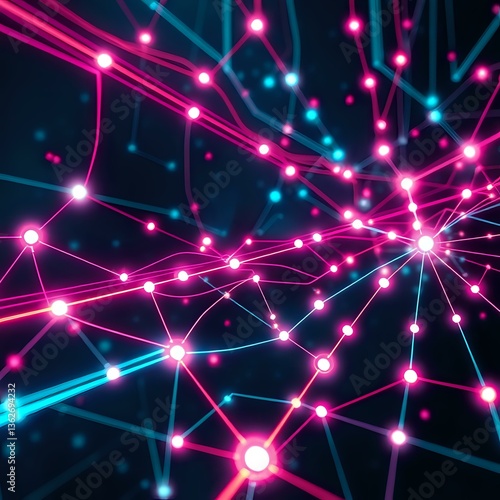 Wallpaper Mural Abstract Cyberpunk Neon Grid Torontodigital.ca