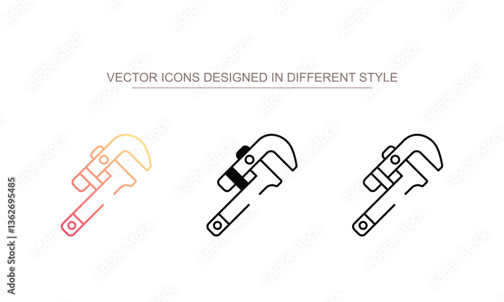 Wrench icon design with white background stock illustration Wrench icon design with white background stock illustration