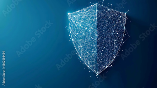 Abstract shield graphic, polygonal design