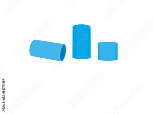 PVC faucet joint on white background