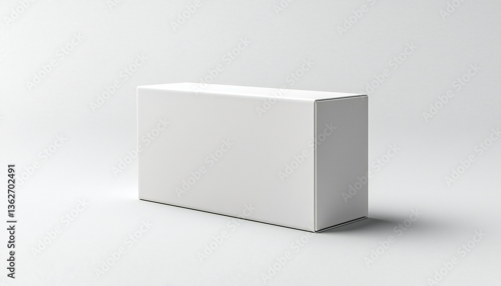 Fototapeta premium Professional 3D Packaging Box Mockup with White Background for Product Design and Branding in High-Resolution Rendering
