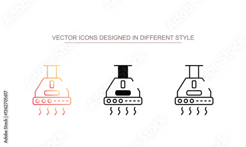 Extractor icon design with white background stock illustration