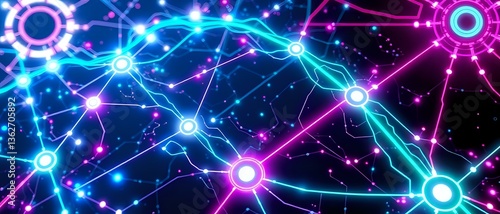 Wallpaper Mural Futuristic Abstract Technology Network Torontodigital.ca