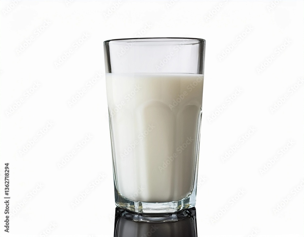 glass of milk isolated on white glass of milk isolated on white