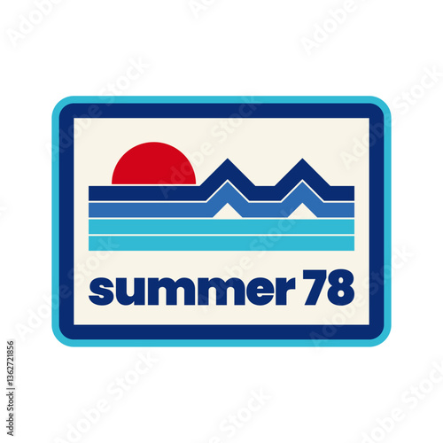 Retro summer outdoor badge