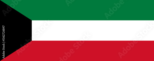 Free Download Flag of Kuwait displayed with vibrant colors representing national identity and pride in culture - GFXLoad