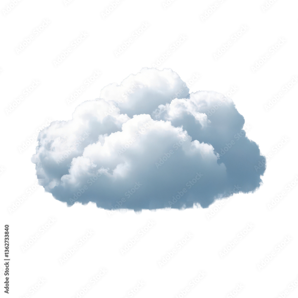 White Clouds on Transparent Background, Generative AI White Clouds on Transparent Background, Generative AI