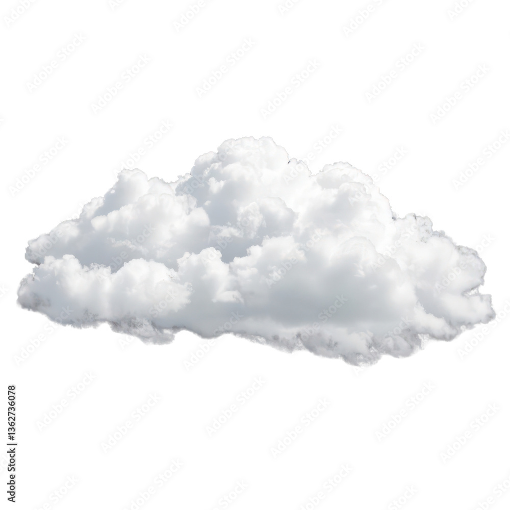 White Clouds on Transparent Background, Generative AI White Clouds on Transparent Background, Generative AI