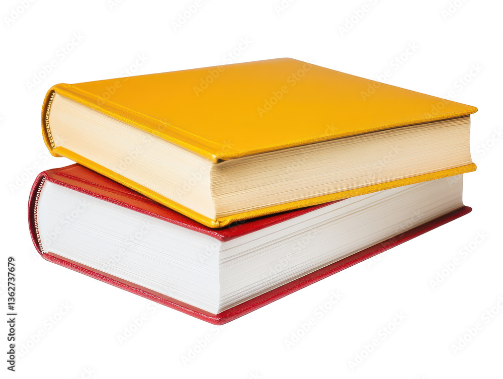 Isolated Stack of Two Colorful Books Isolated Stack of Two Colorful Books