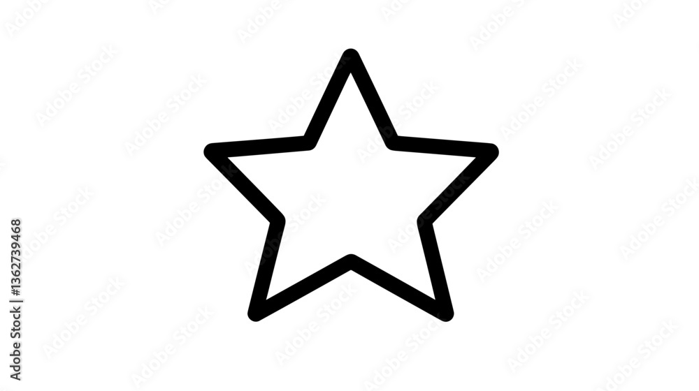 Stylized star illustration representing achievement and excellence in minimalistic design Stylized star illustration representing achievement and excellence in minimalistic design
