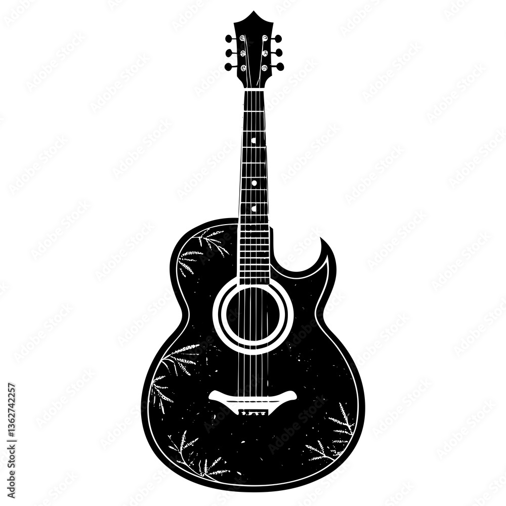 Obraz premium Guitar Silhouette Vector