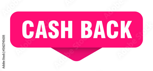 cash back sticker. cash back sign on transparent background