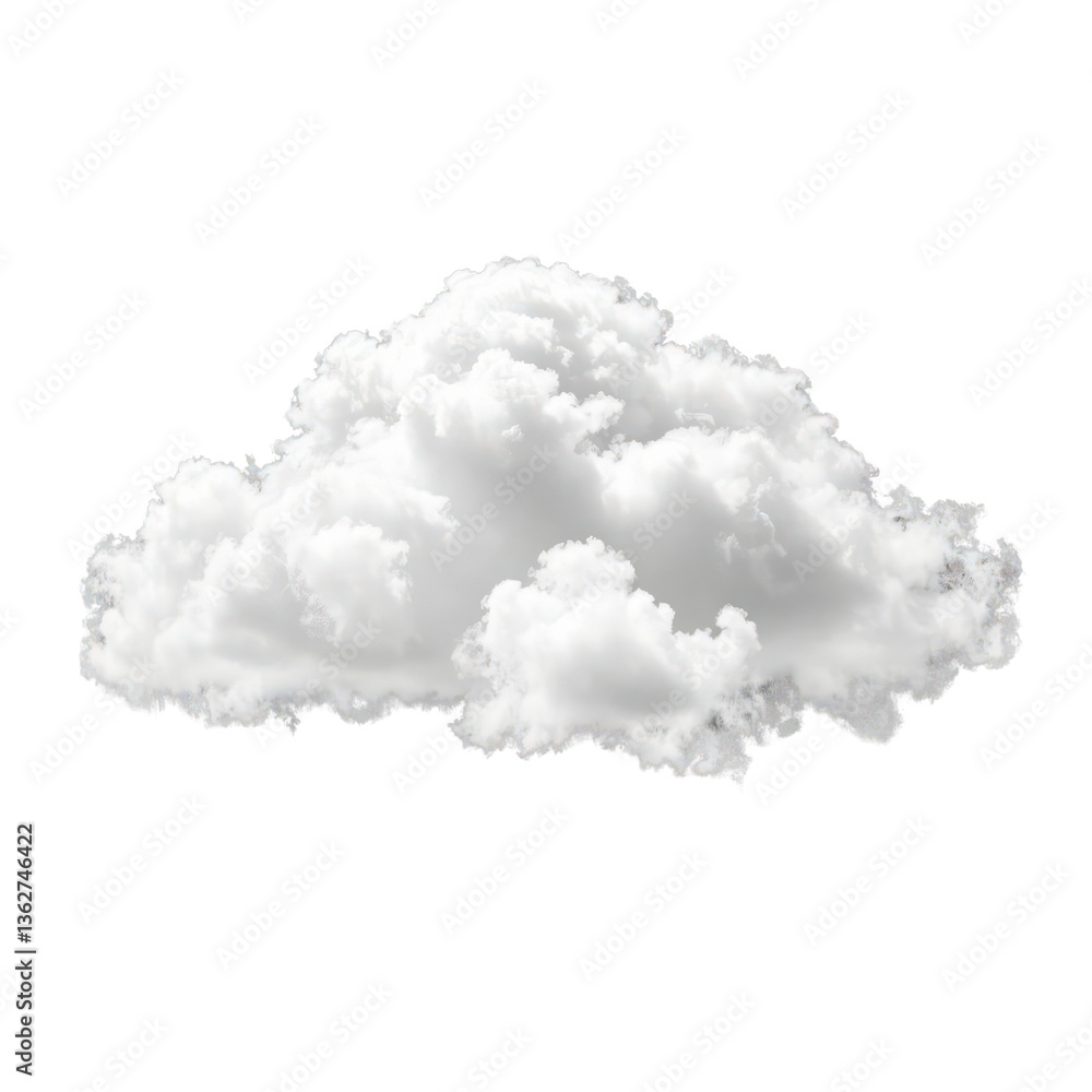 White Clouds on Transparent Background, Generative AI White Clouds on Transparent Background, Generative AI