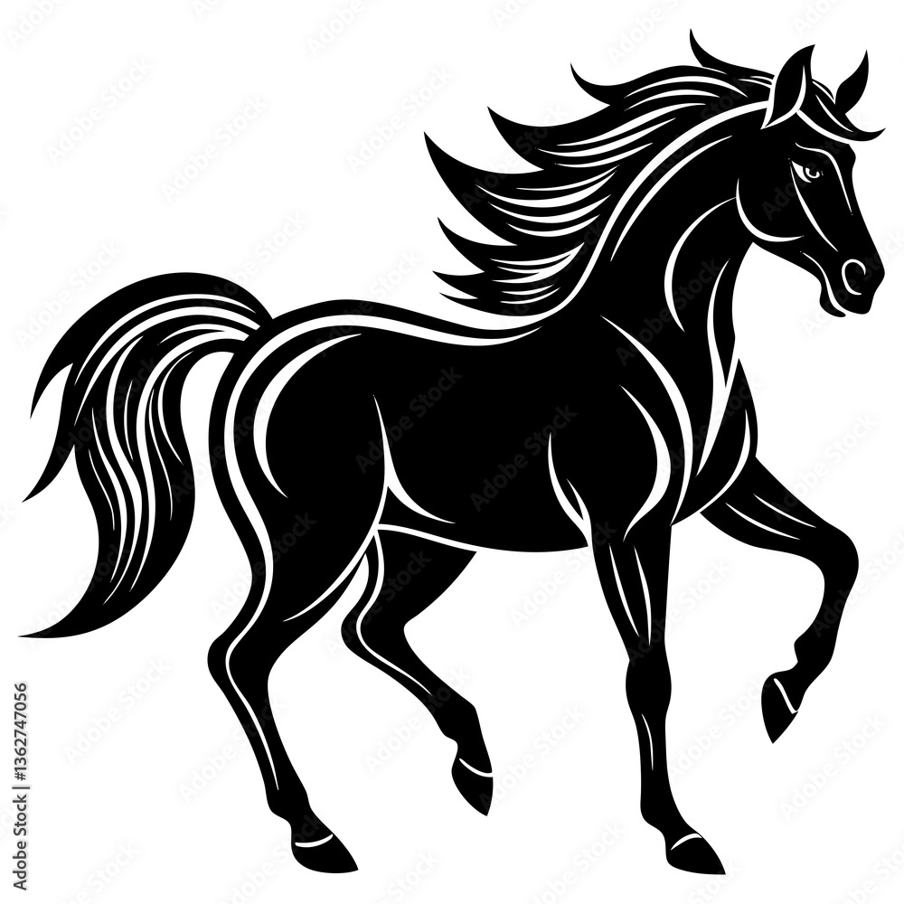 Obraz premium Horse Silhouette Vector