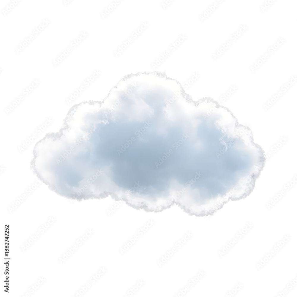 White Clouds on Transparent Background, Generative AI White Clouds on Transparent Background, Generative AI