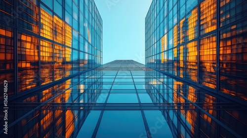 Reflective Skyscrapers: A Modern Metropolis