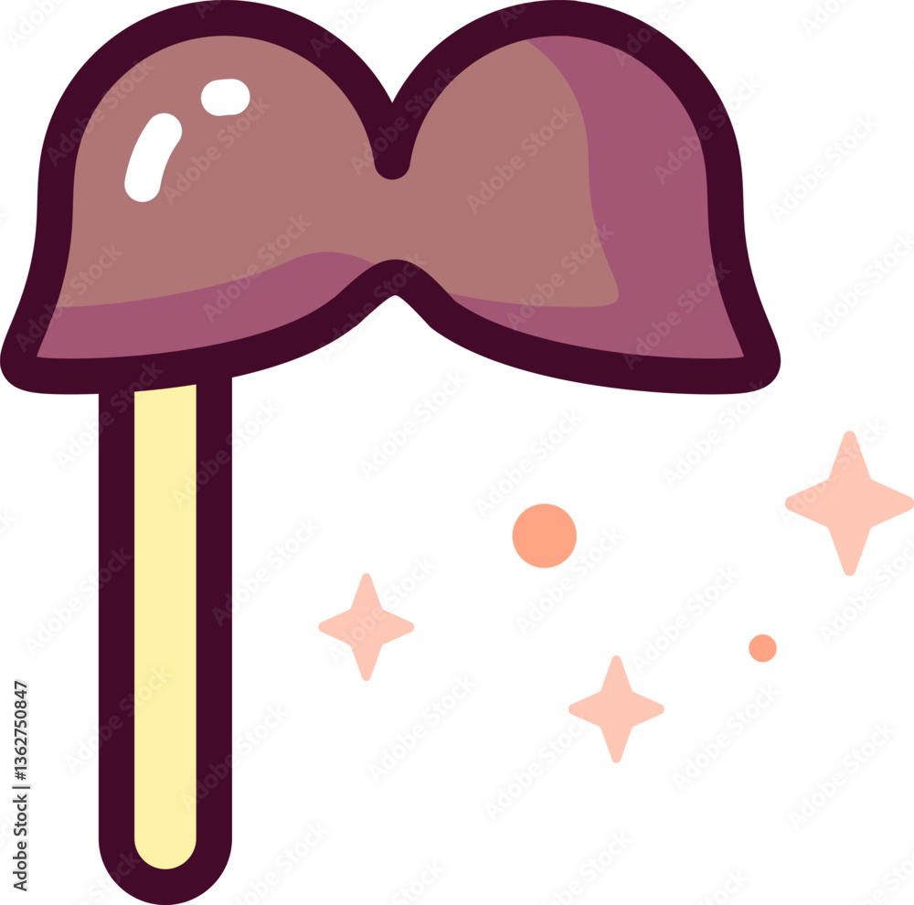 Naklejka premium moustache Illustration on a white background.