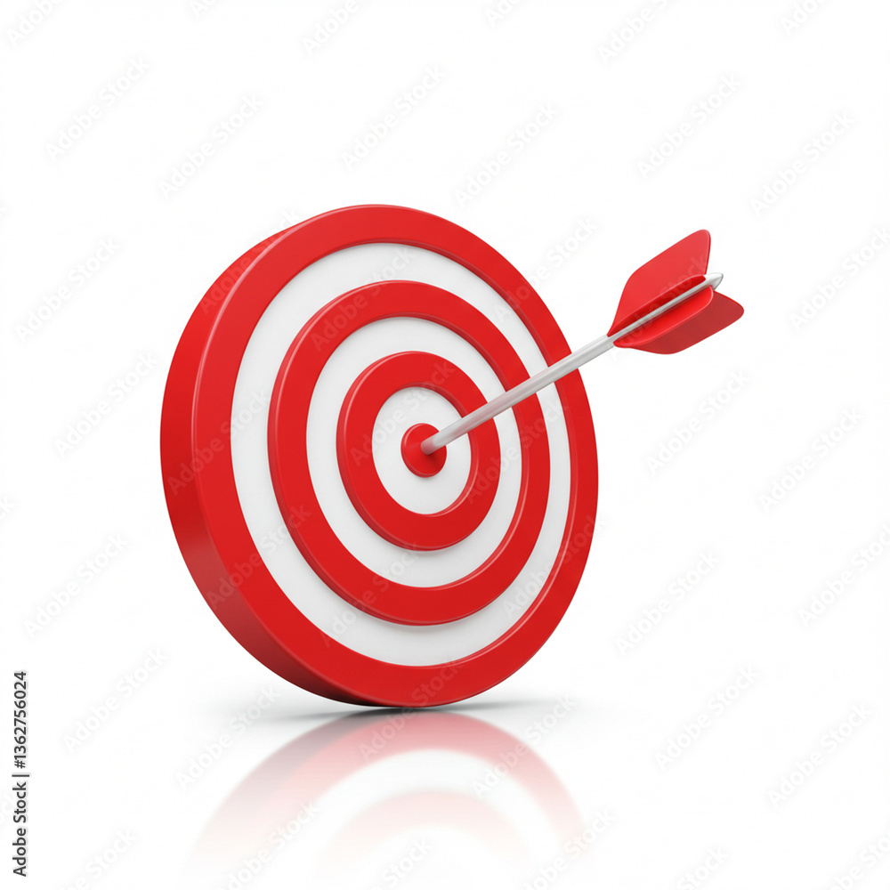 Digital Marketing Target Icon Focused Strategy Symbol on a White Background Digital Marketing Target Icon Focused Strategy Symbol on a White Background