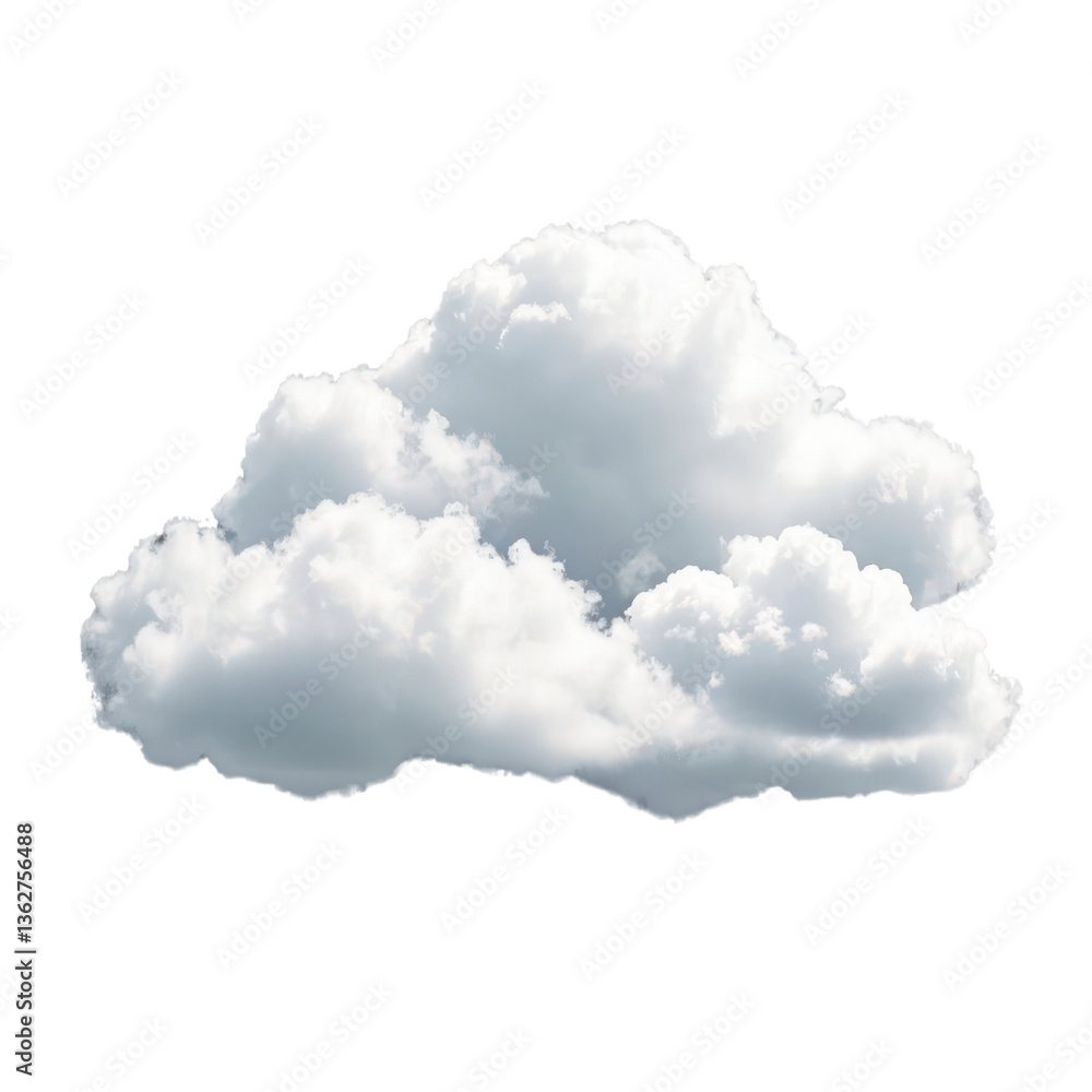 White Clouds on Transparent Background, Generative AI White Clouds on Transparent Background, Generative AI