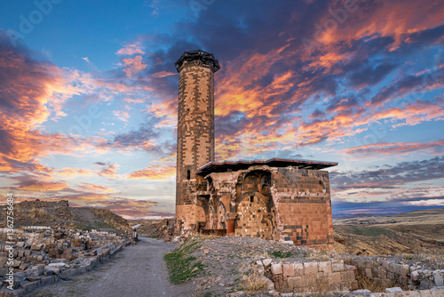 Ani Ruins view in Kars City of Turkey