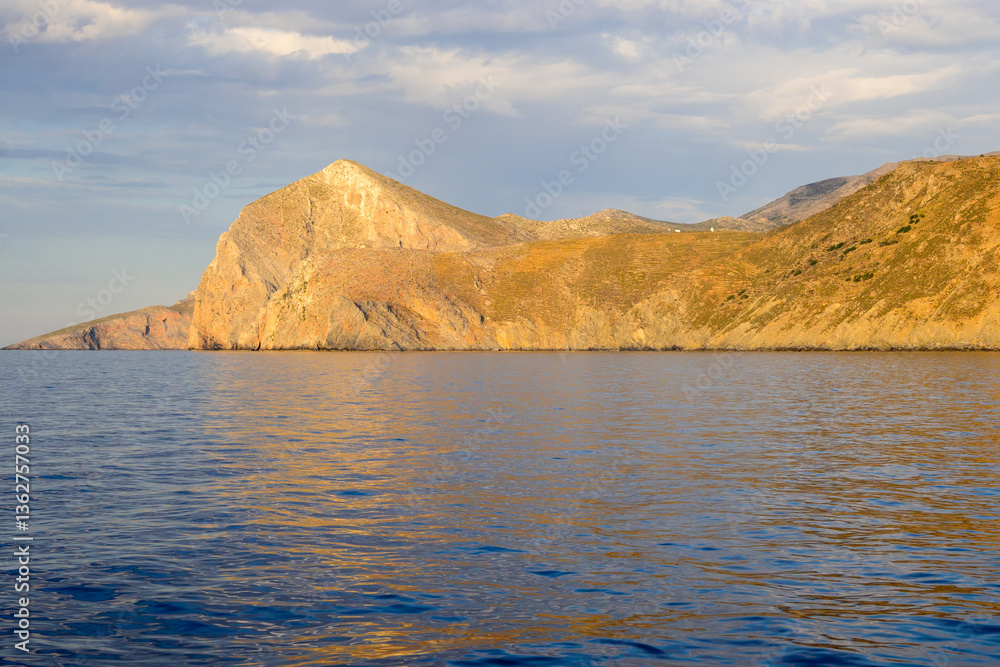 Rocky coast of Amorgos island. Cyclades, Greece