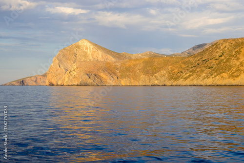Obraz na płótnie Rocky coast of Amorgos island. Cyclades, Greece w salonie