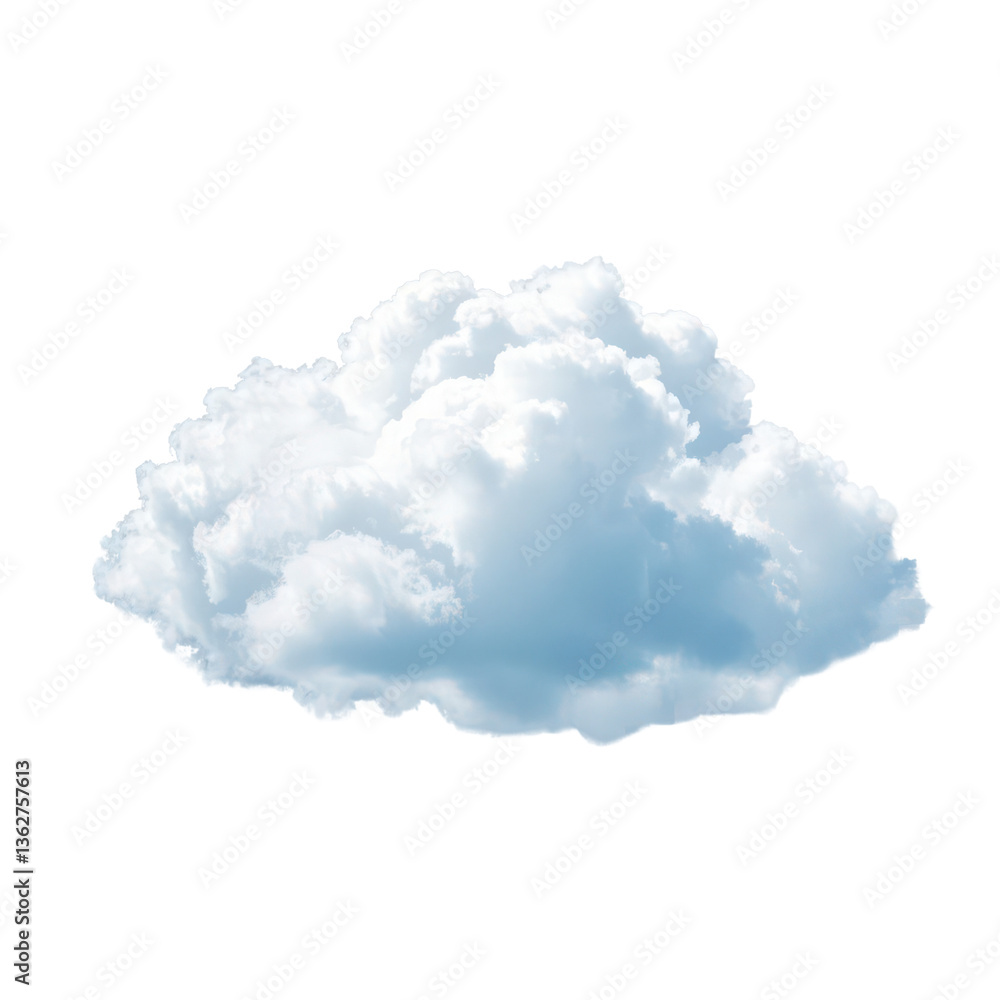 White Clouds on Transparent Background, Generative AI White Clouds on Transparent Background, Generative AI