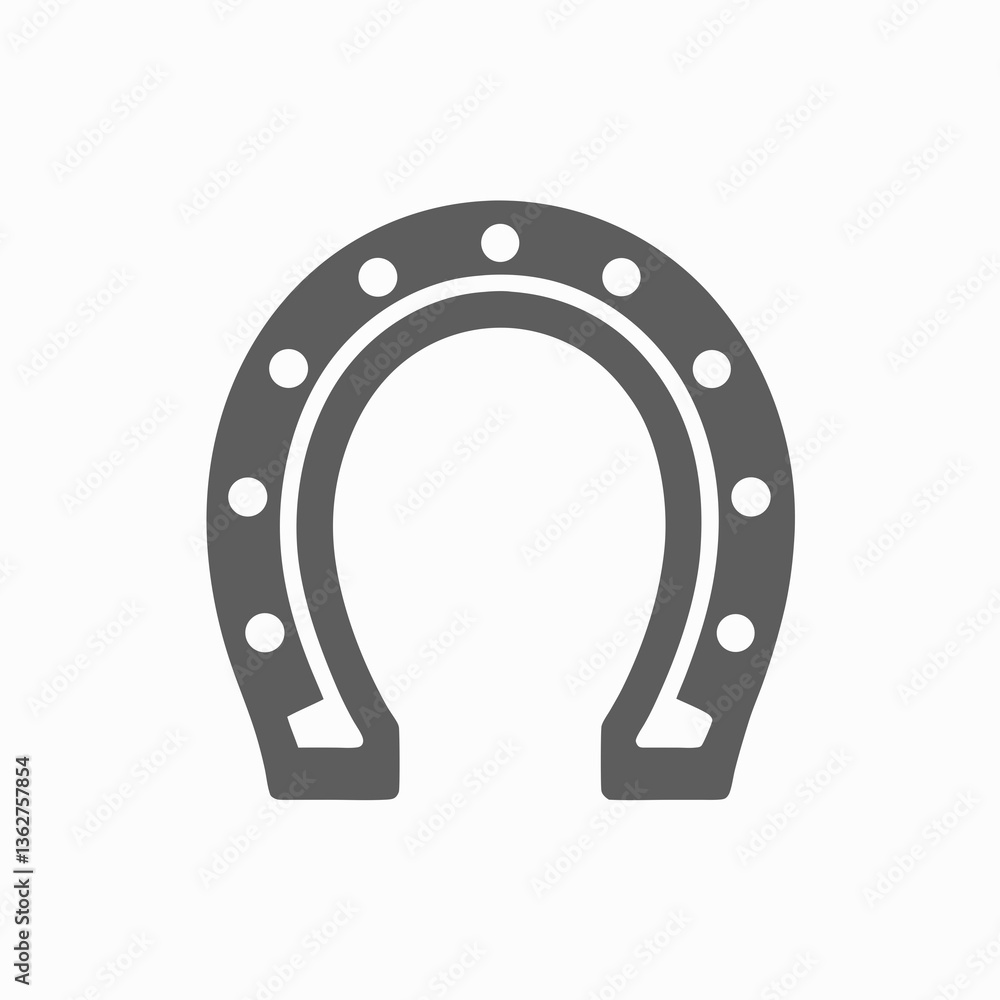 Simple Minimalist Horseshoe Icon Vector. Simple Minimalist Horseshoe Icon Vector.