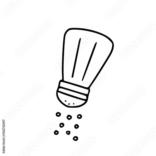 sprinkling salt line art illustration