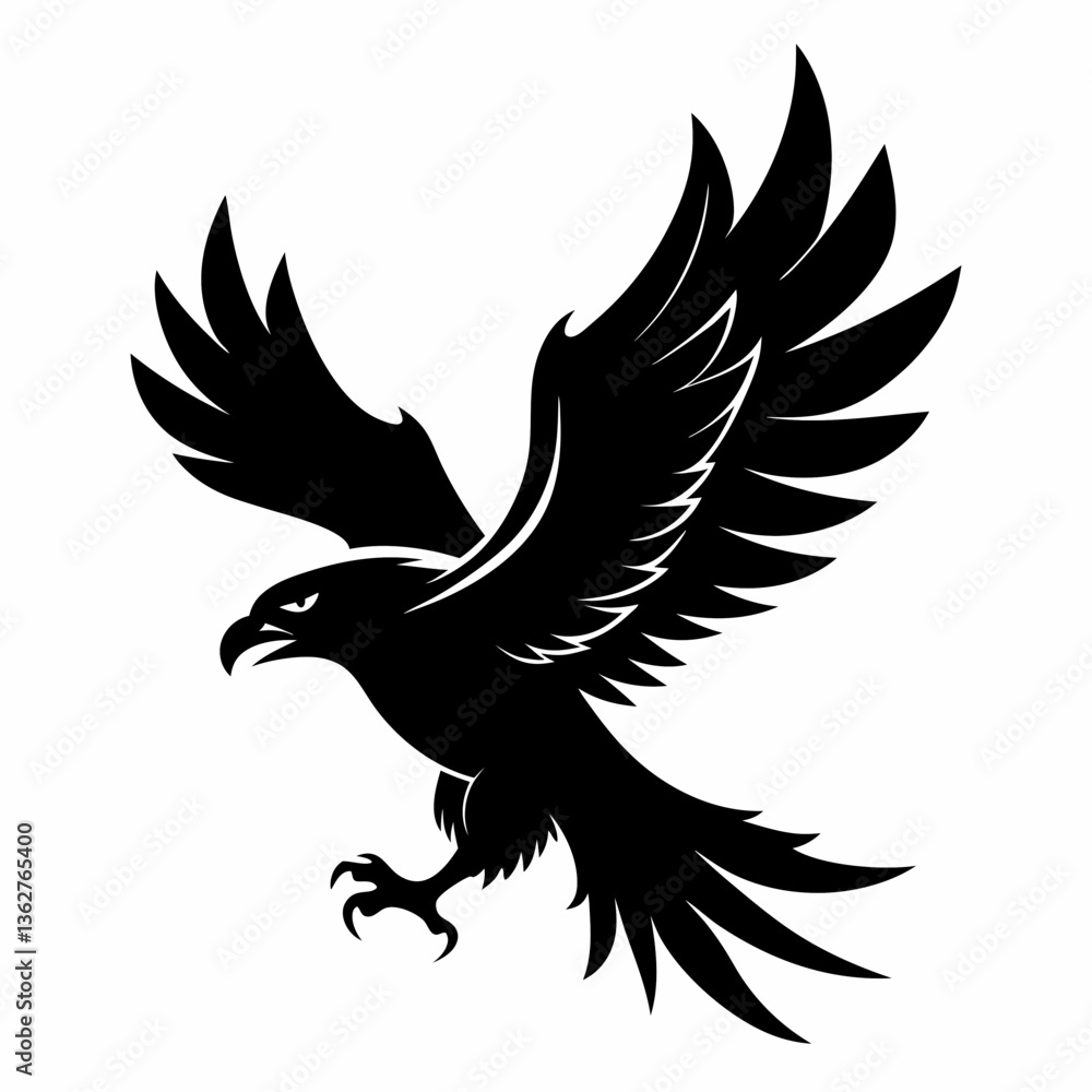 Obraz premium flying eagle silhouette