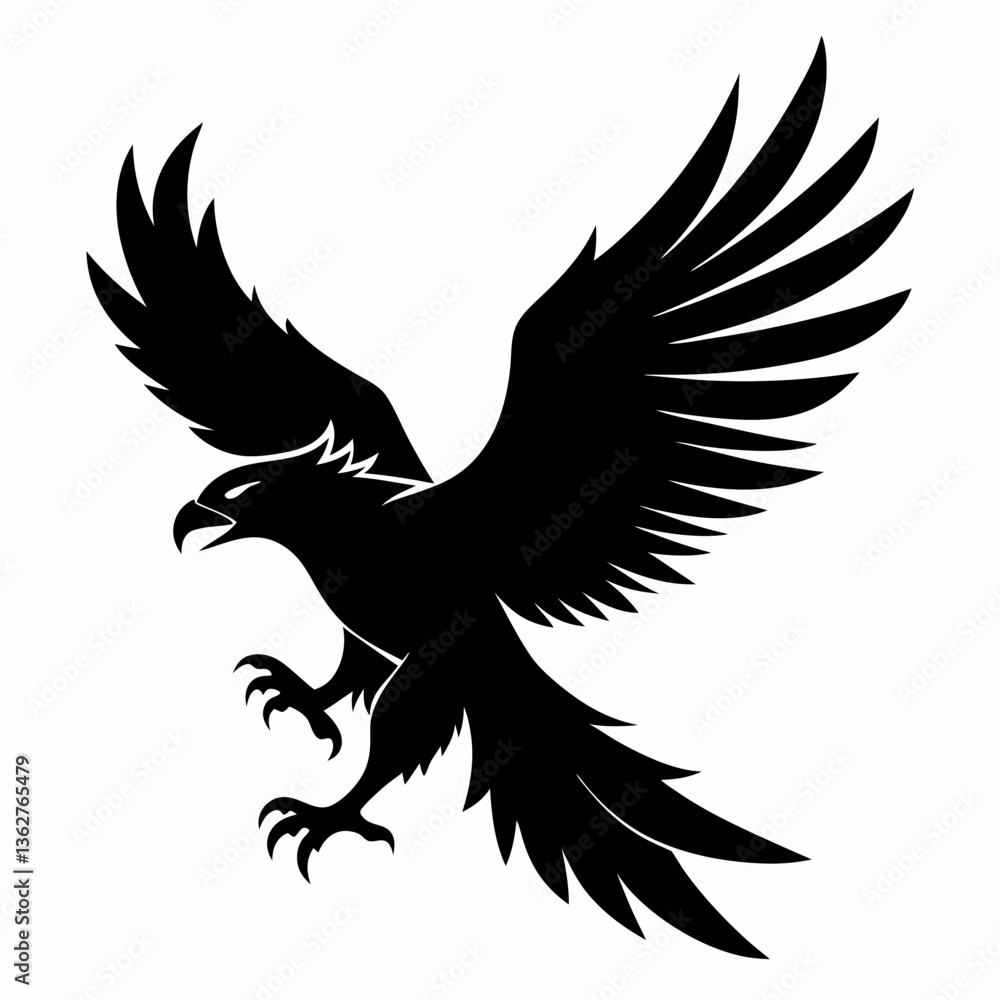 Obraz premium flying eagle silhouette