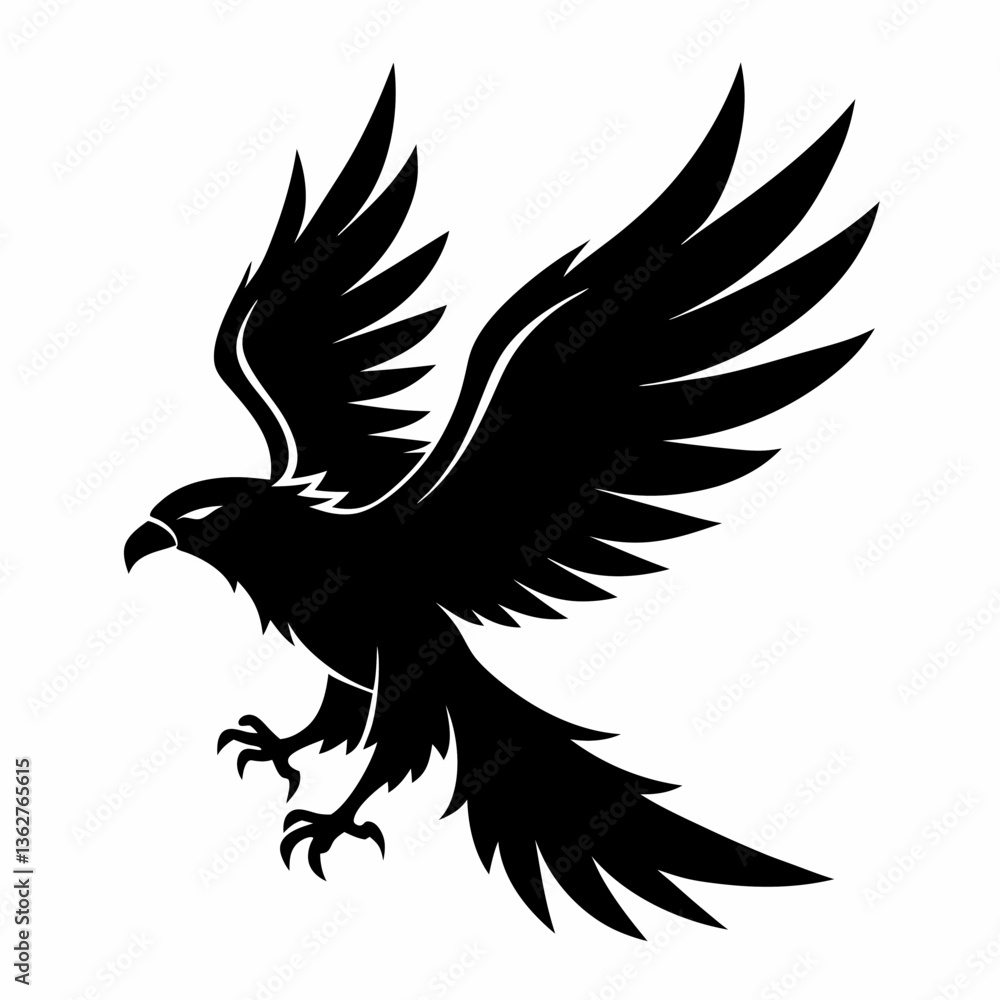 Obraz premium flying eagle silhouette