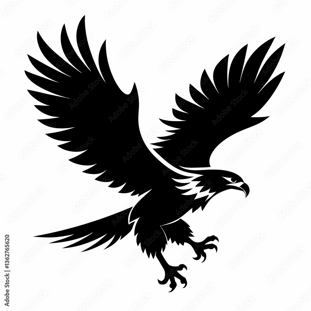 Obraz premium flying eagle silhouette