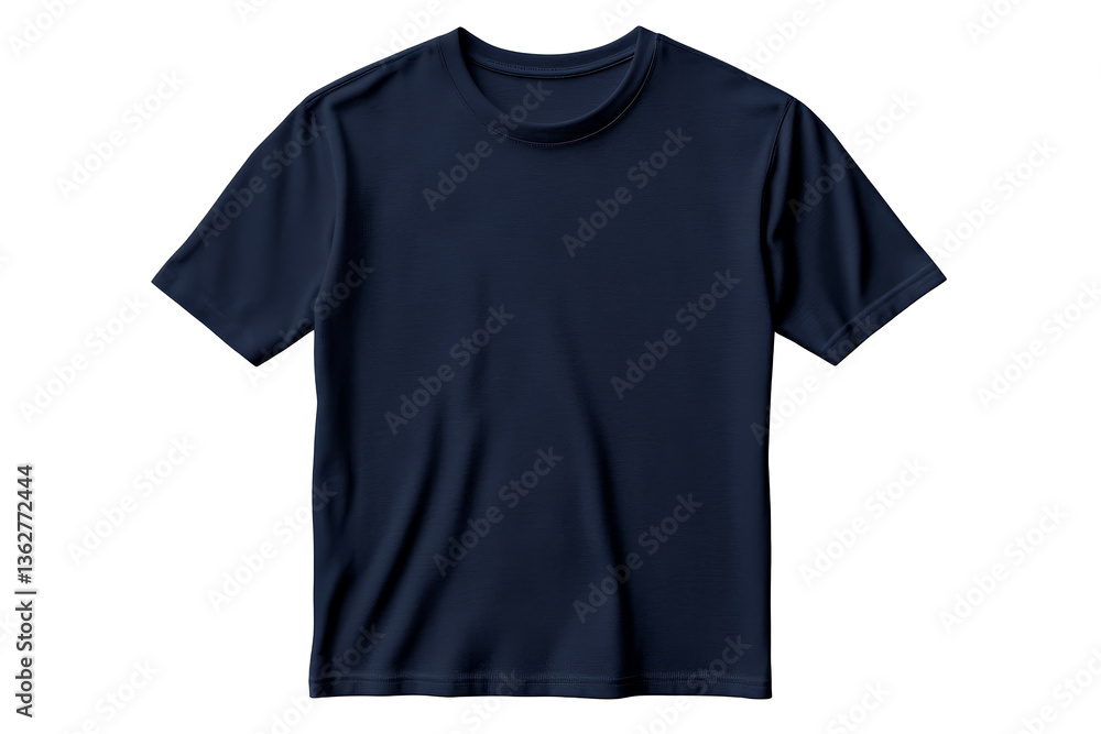 Navy blue short sleeve t shirt with a plain design and soft fabric Navy blue short sleeve t shirt with a plain design and soft fabric