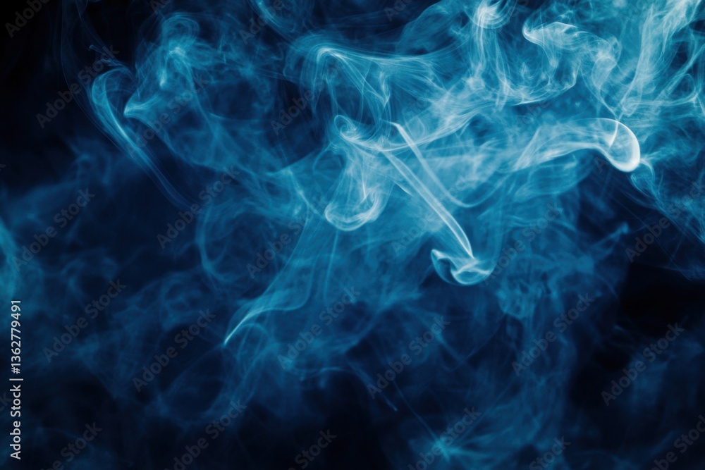 Obraz premium Abstract background with smoke on a dark blue or black color