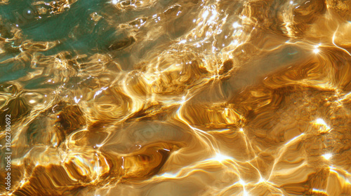 Bronze grunge texture with reflective chaos for artistic design