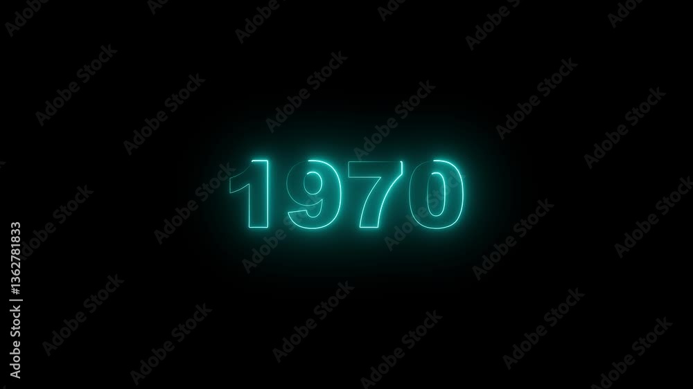 1970 neon line text. Abstract 1970 neon text animation, Glowing neon number text background 4k video animation . important year, important date 1970 1970 neon line text. Abstract 1970 neon text animation, Glowing neon number text background 4k video animation . important year, important date 1970