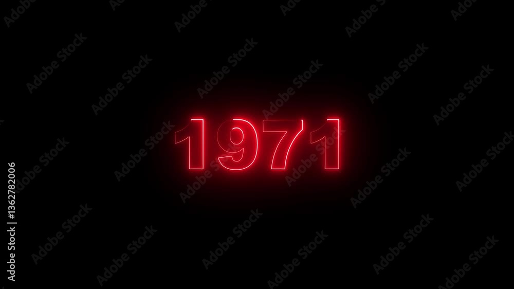 1971 neon line text. Abstract 1971 neon text animation, Glowing neon number text background 4k video animation . important year, important date 1971 1971 neon line text. Abstract 1971 neon text animation, Glowing neon number text background 4k video animation . important year, important date 1971